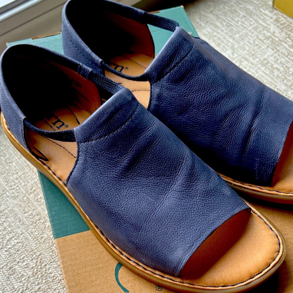 Born Cove Modern Leather Sandals NAVY 7